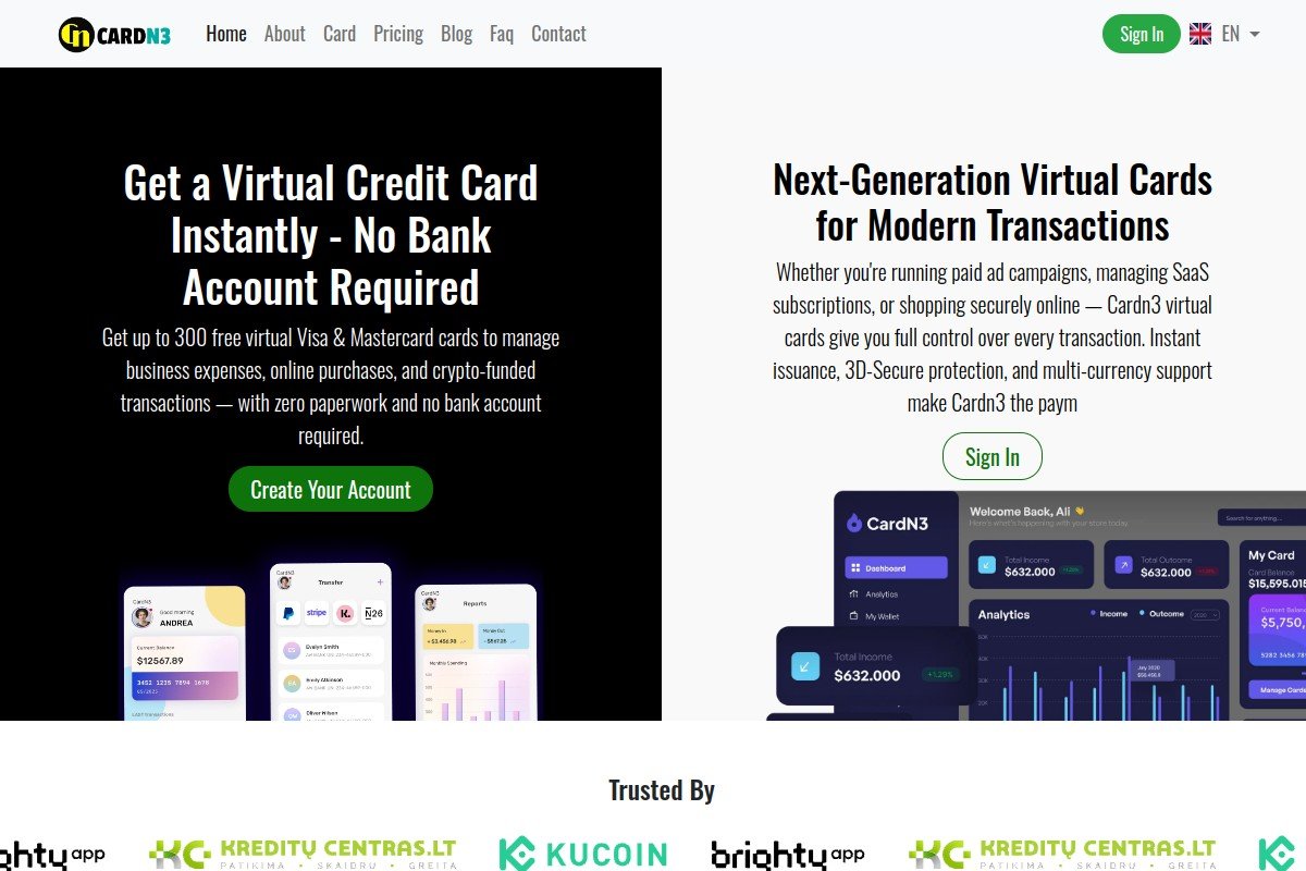 getcardn3.com Review | Is Cardn3 Legit or Scam? Virtual Card Platform Warning