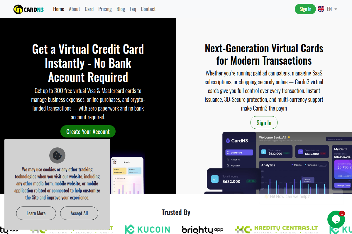 getcardn3.com Review | Is Cardn3 Legit or Scam? Virtual Card Platform Warning