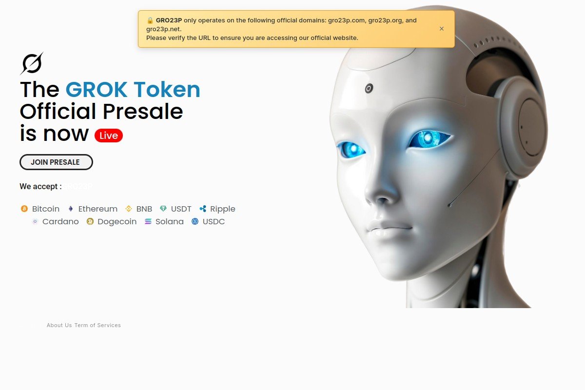 gro23p.net Review | Is GRO23P Legit or Scam? Fake Crypto Presale Warning