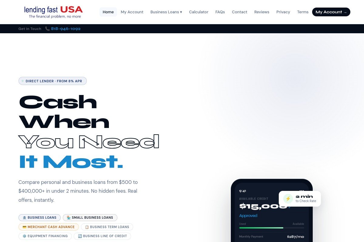 LendingFastUSA.com Review | Is Lending Fast USA Legit or Scam? Online Loan Platform Investigation
