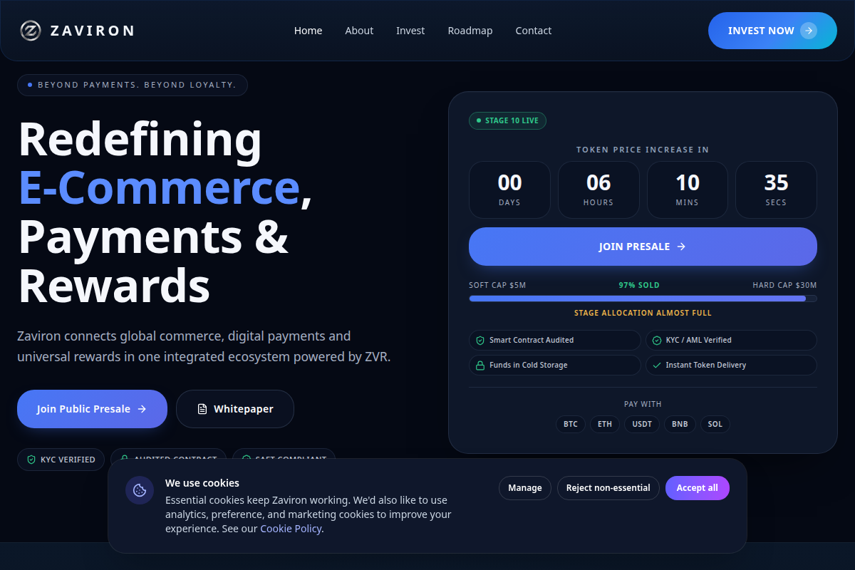 Zaviron.io Review | Is Zaviron Legit or Scam? ZVR Crypto Presale Investigation & Warning Signs