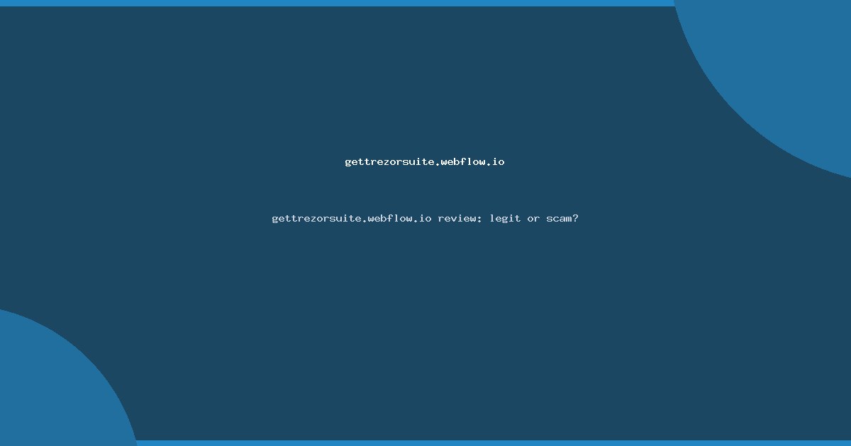 featured gettrezorsuite webflow io 70031