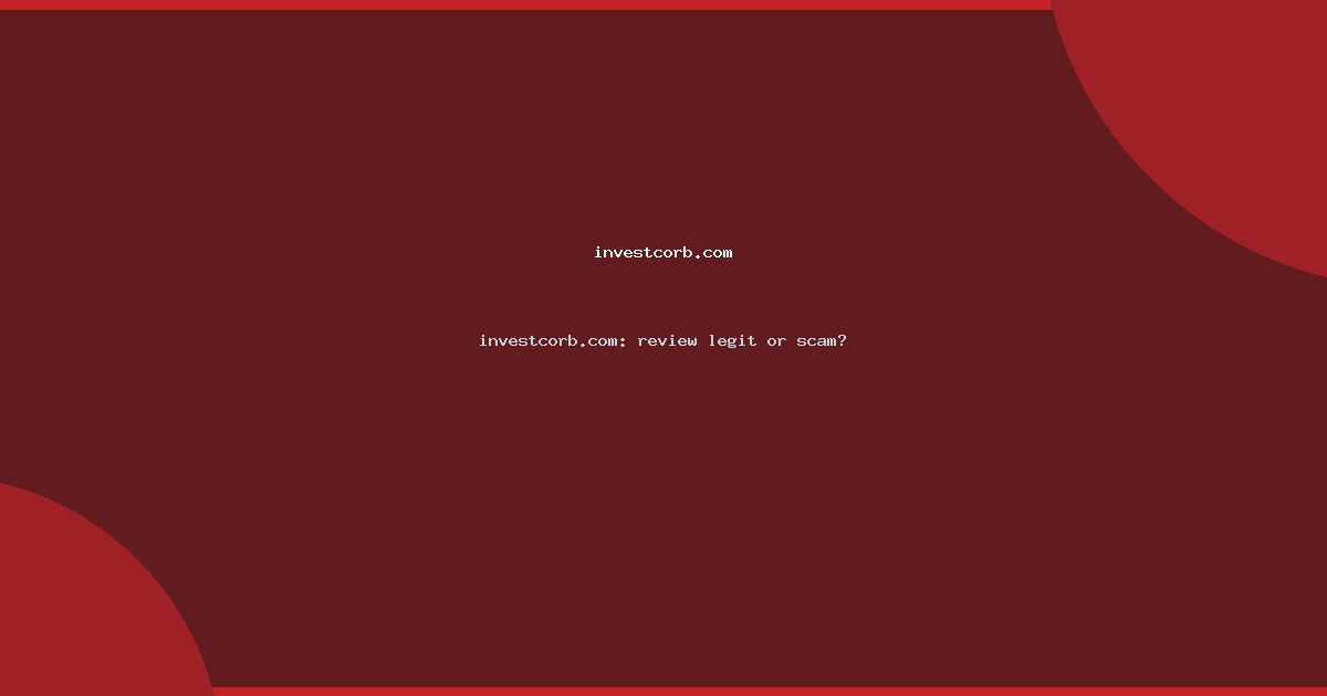 investcorb.com: review legit or scam?