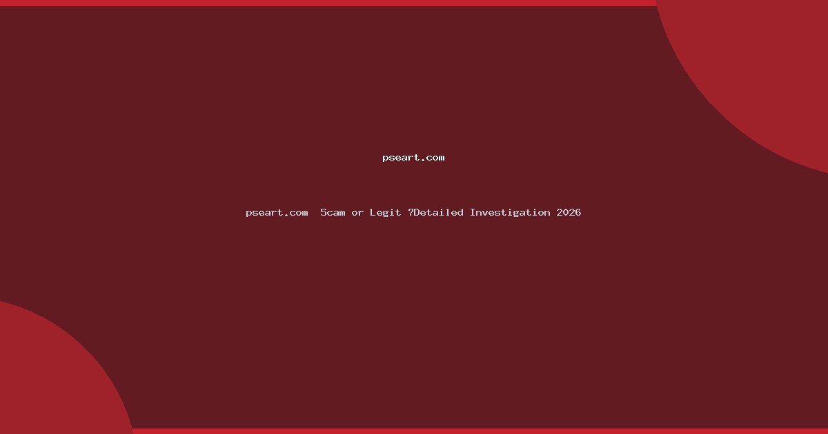 pseart.com  Scam or Legit ?Detailed Investigation 2026