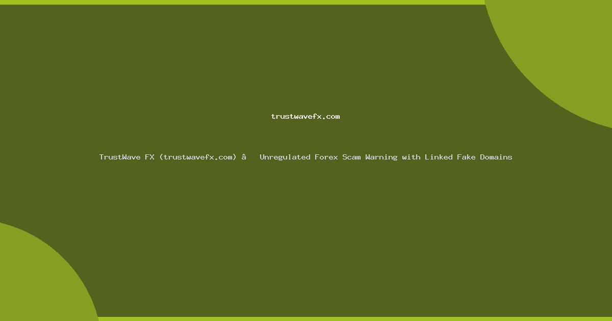 TrustWave FX (trustwavefx.com) – Unregulated Forex Scam Warning with Linked Fake Domains