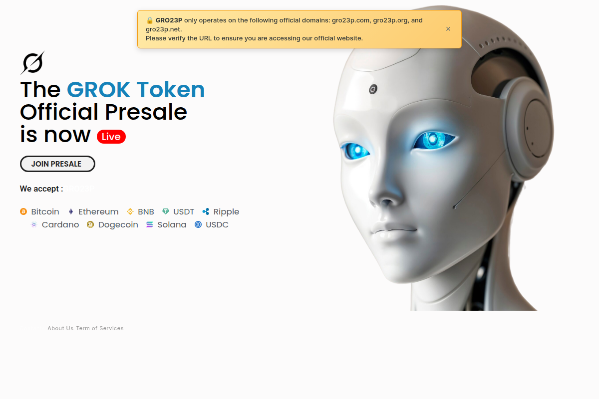gro23p.net Review | Is GRO23P Legit or Scam? Fake Crypto Presale Warning