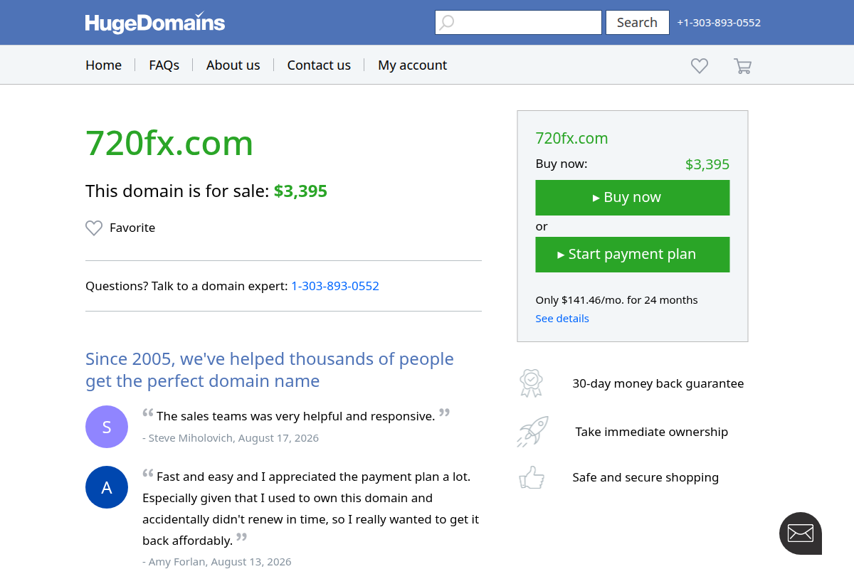 720FX.COM EXPOSED: ABSCONDED FOREX BROKER & DOMAIN FOR SALE WARNING