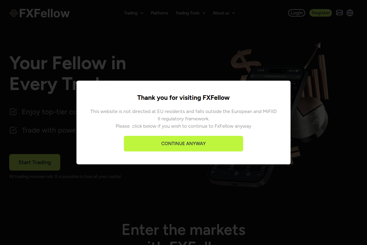 FXFELLOW.COM ALERT: PHANTOM OFFSHORE BROKER OPERATING WITH DECEPTIVE CLONE DATA