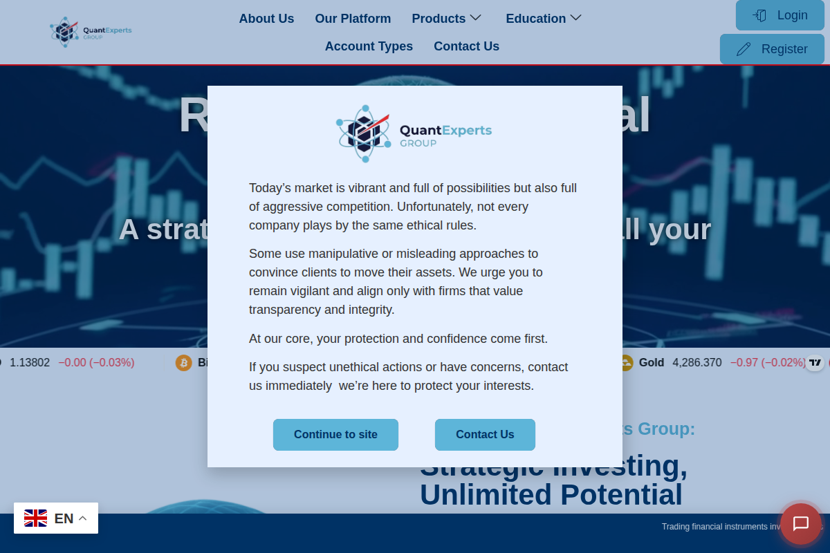 quantexprt-grp.com Review | Is Quantexprt GRP Legit or Scam? Investment Platform Warning