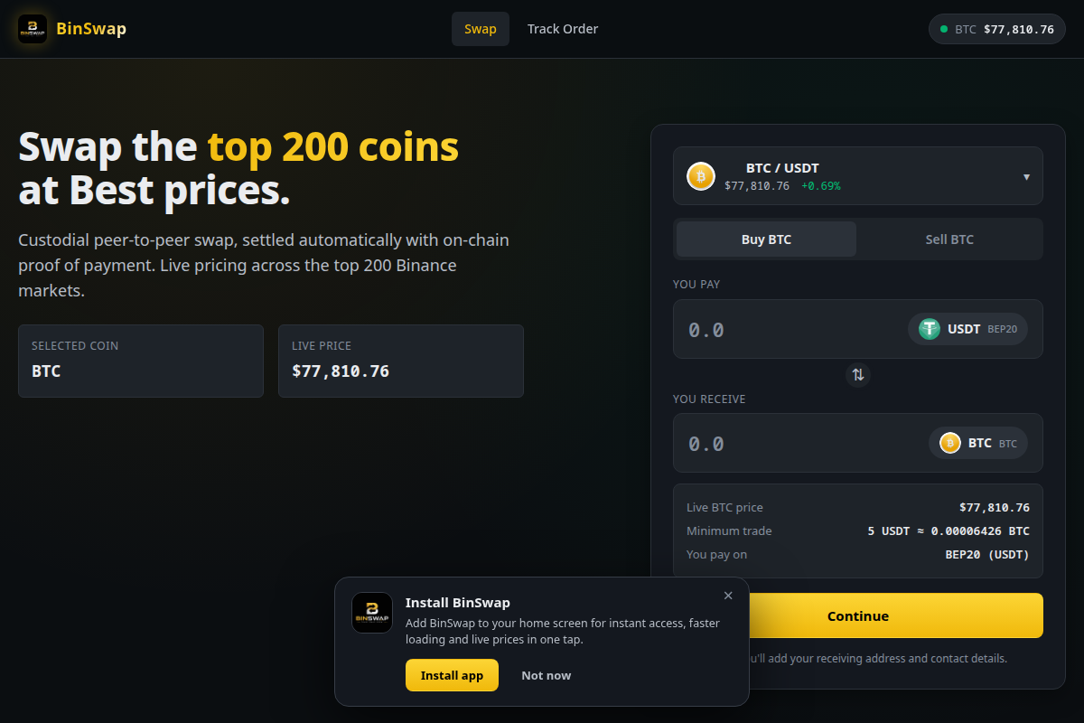 binswap.io Review | Is BinSwap Legit or Scam?