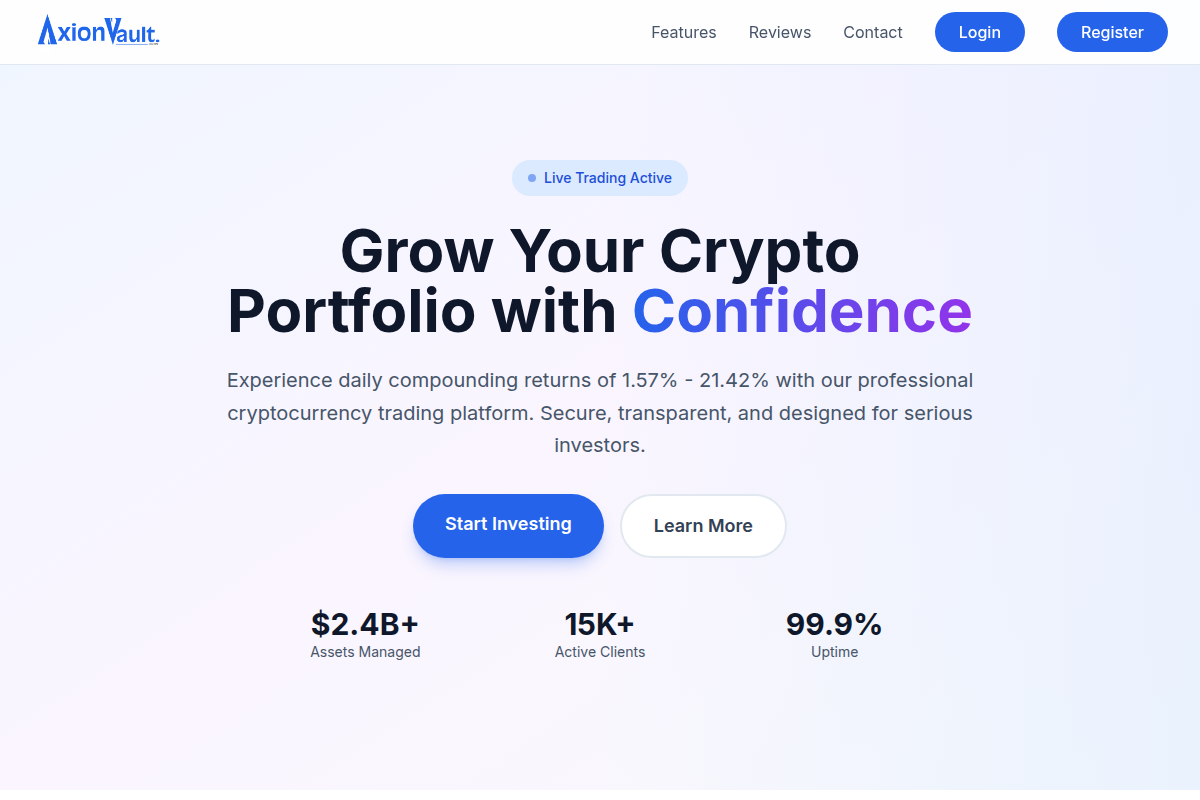 Axionvaultbycp.com Review 2026: Legit or Scam? 21% Daily Returns & Withdrawal Risk