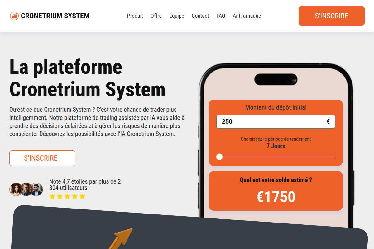Cronetrium-system-fr.com Review 2026: Legit or Scam? Dubious Site & Regulatory Warning