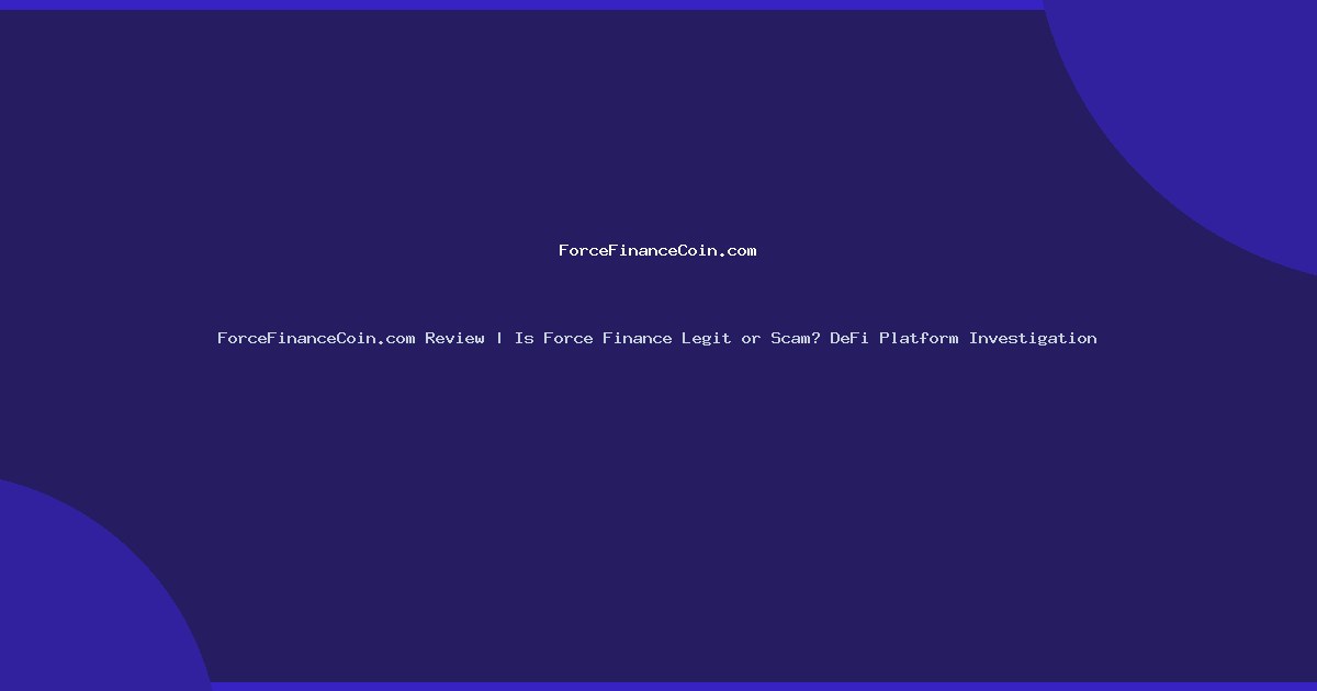 featured forcefinancecoin com 82630