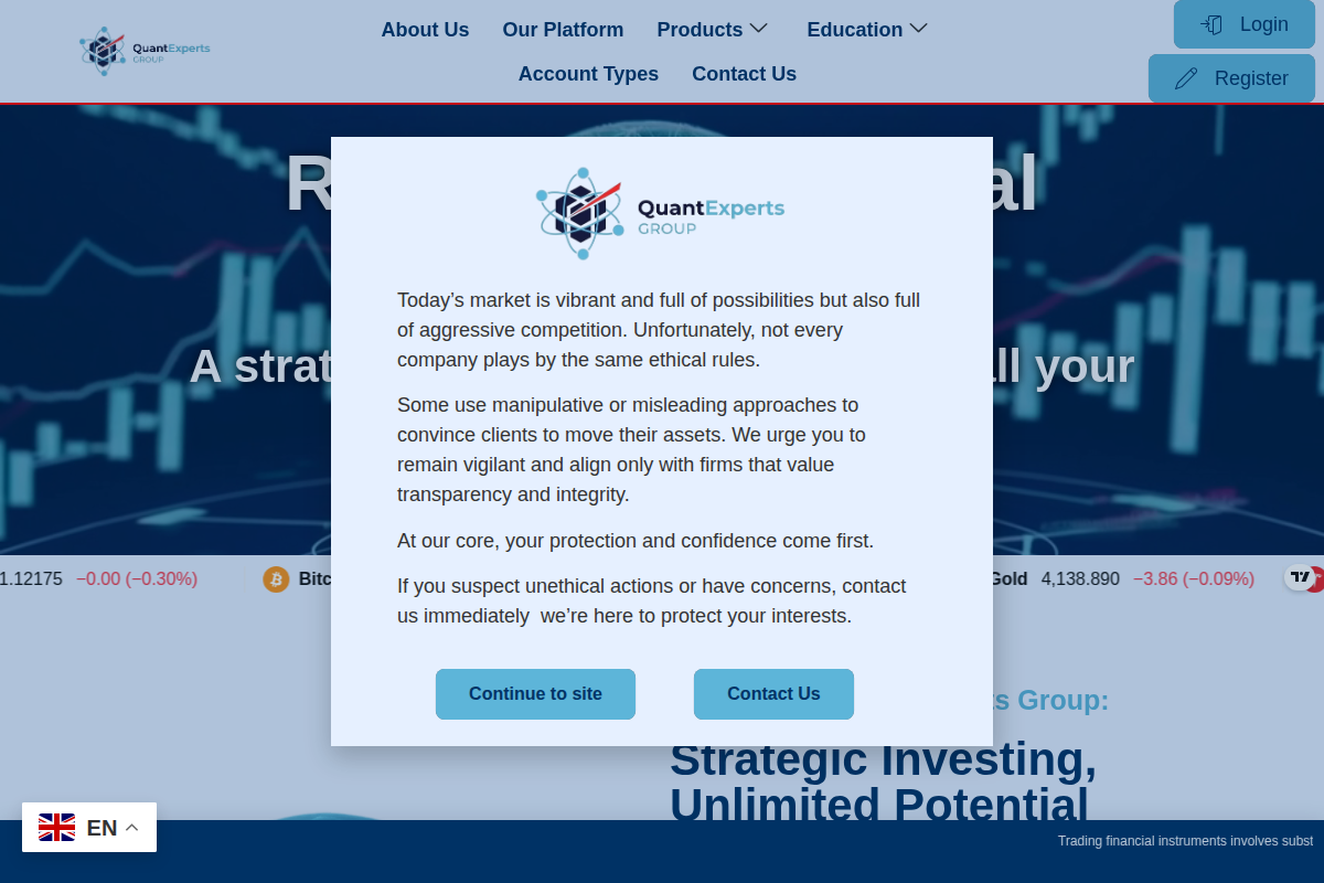 QUANTEXPRT-GRP.COM EXPOSED: UNLICENSED BROKER & WITHDRAWAL DEPOSIT LOCK