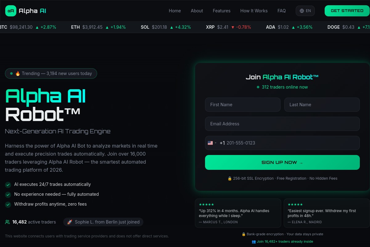 AlphaAIRobot.com Review: Legit or Scam? AI Trading Robot Warning & Can’t Withdraw?