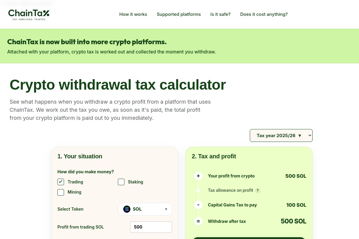 Chaintax.org Review: Legit or Scam? Asked to Pay a Withdrawal Fee?