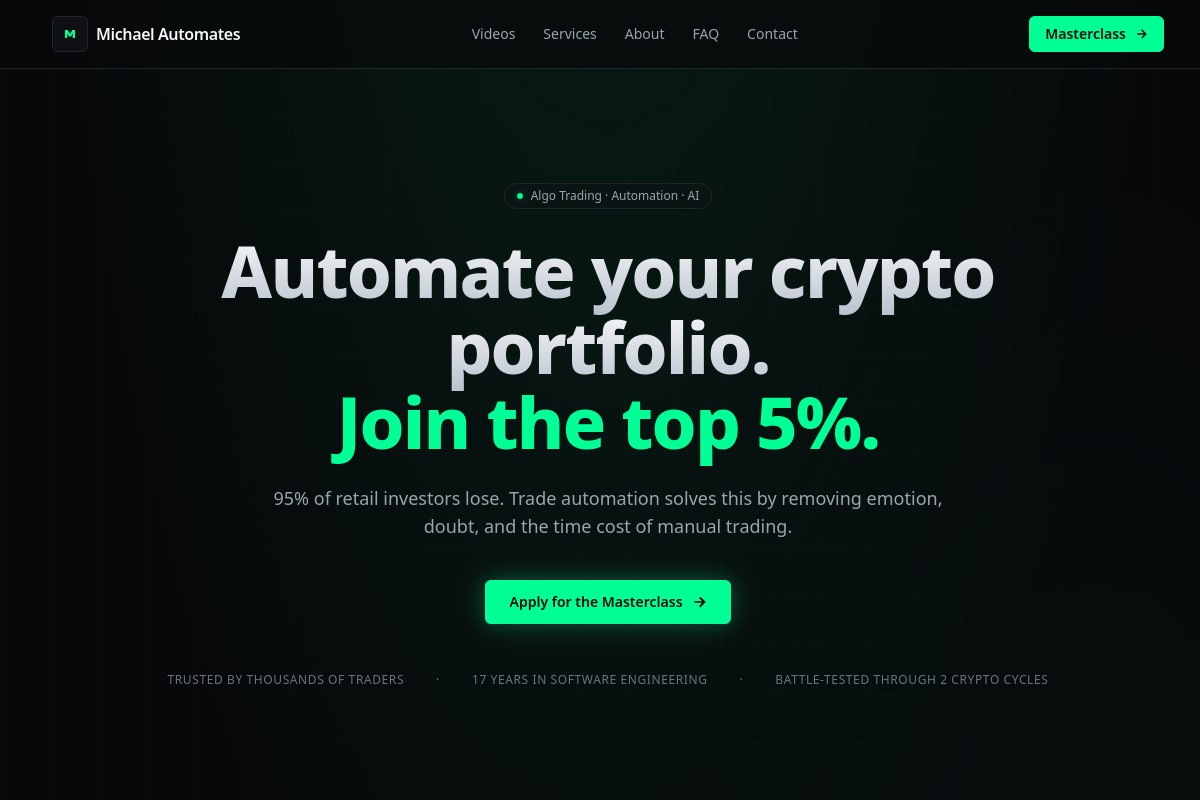 MICHAELAUTOMATES.COM EXPOSED: AI TRADING MASTERCLASS, HIGH-YIELD COURSE FUNNEL & RISK REVIEW